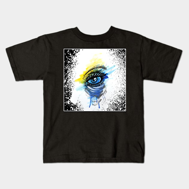 Watercolor Eye Kids T-Shirt by VipiShop